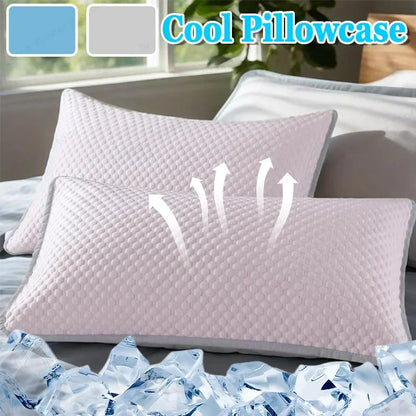 Summer Cooling Pillowcase Solid Color Ice Bean Pillowcase