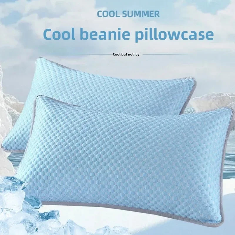 Summer Cooling Pillowcase Solid Color Ice Bean Pillowcase