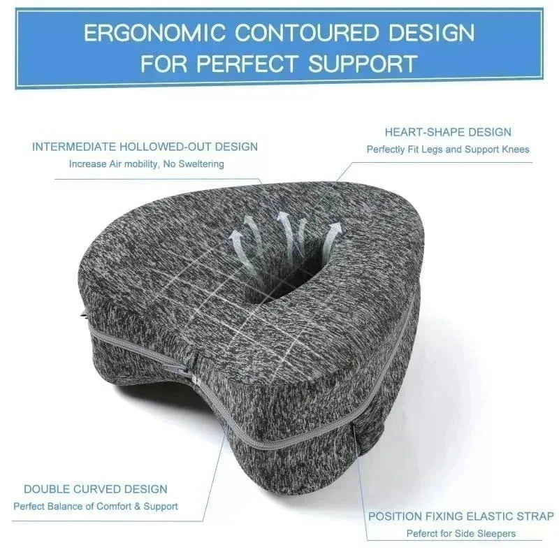 Memory Cotton Leg Pillow Hollow Heart